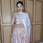 Sanam Shetty Instagram - PEACE 💗 . . Beautiful Pink anarkali by @coolclub_chennai #birthday #dress #pastelstyle #anarkalisuits #peacefulday