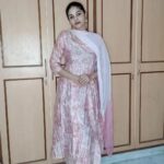 Sanam Shetty Instagram - PEACE 💗 . . Beautiful Pink anarkali by @coolclub_chennai #birthday #dress #pastelstyle #anarkalisuits #peacefulday