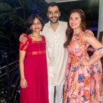 Sanaya Pithawalla Instagram - Diwali feels complete after celebrating with these guys 🪔 What a fun scene !! Thanks for hosting us @shivchandan @adityachandan12 🤗 Missed you @poojapalan88 ♥️