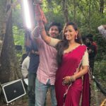 Sanjana Singh Instagram - At shooting movie name : Nalladhu sei Director name : kalimuthu Sir Producer : Sri karupar films Hero name: R Rahul Raj @rahulregi20 Location: Megamalai tiger reserve forest