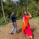Sanjana Singh Instagram - During shooting breaks, I seize the brief moments to dance, often with my brother. @mithran_choreographer 💕😇💝