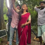 Sanjana Singh Instagram - At shooting movie name : Nalladhu sei Director name : kalimuthu Sir Producer : Sri karupar films Hero name: R Rahul Raj @rahulregi20 Location: Megamalai tiger reserve forest