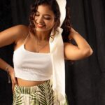 Sanjana Tiwari Instagram - Tropical dreams, studio backdrop. 🌴💕 Shot by @ikriosgokul Styled by @anand.aries Hair and makeup by @noormakeup_mehndi
