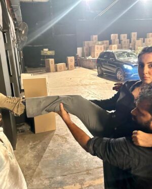 Sanjjanaa Instagram - “ @kundara_andiyappees “ is the page & the name of my upcoming #malyalamfilm … 

it felt like a breeze of fresh air to go back on sets and shoot this film for me after I became a mom , along side co- star @sreenathbhasi and #saipriya , (our pics will be out in the next album ) …. 

Director @vijay kumar , who is a renowned malyalam actor is calling the cuts for this film , along side the film is produced by the founder of @head__and__face  Mr Baiju a NRI from London , a very very passionate actor and also he is playing the main antagonist in this film & another producer is Mr . Benoy who is taken care of all actors with at most hospitality 🌸…. 

Action sequences are Coreographed by @ashrafgurukkal  master ji … I am very fortunate that I got to work with such a good technician like him. He is a school in himself. 

we have had long schedules and the film has wrapped up after 75 day-long shooting schedule I had taken my little infant @princealarik  too with me … it was a very hard working phase for me as I had a lot of action to perform in the film & I can’t wait for you all to see me back on the big screen as a IPs office , this film is going be a laughter riot & I am going to entertain you with my half baked funfull Malyalam skills 😍😍😍😍😍. 

Thank you Dop @jomon_cinematographer sir for making me look so good … can’t wait to go dubbing for my film for the very first time in Malyalam this #december , as the film gets ready to release this feb ❤️ 

Prince Shelly is doing the Pr of the film . ❤️ @prins_shelly . 

Thank u @anukurisinkal , Surya & Shyam sir from director department to have been such a strong support in teaching me malyalam .