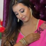 Sanjjanaa Instagram - @makeoverbysomuhassan make up , @makeoverwithasha @jhumkatales Jewellry , Blouse by @iyra_designstudio …. all thanks to make me make me shine on my Instagram ❤️ Karnataka, Bangalore