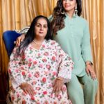 Sanjjanaa Instagram - Sometimes to continue our Social Media journey and make it more interesting , I feel the need of shooting with a companion … who better than my own boss, my own mom … 😍 we both look so fabulous in this lovely outfit from @momzjoy … it was fabulous to see my girls to come together @anjana_anjanadeshpande did our make up & @makeupbymeghamalhotra did my hair …. Let’s chat now in comment that how are you liking the look ? Follow my mom on instagram & welcome her with some love 💓💓 big shout oh and cheers to all moms there who have been coping up with there overwhelming hectic schedules to be managing their children and their careers … love to all life is too short, cherish every moment and live well while it lasts … ❤️ 21st Amendment Gastrobar Indiranagar