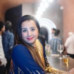 Sanjjanaa Instagram - It was a night full of fun .. and I happened to bump into a couple of my film industry Friends coincidently … the very talented & energetic boys @all_ok_official & @niranjan_deshpande … & my friend @sri.devi_roy ❤️ At the launch of a restaurant in the city … I really enjoyed using my complete make up products by @official_dermacol_india , check out how flawless and HD their base is … my super classy dress was customised by Gayathri @riddhi_99design … Photographed by @mahesh_maahi8 Karnataka, Bangalore