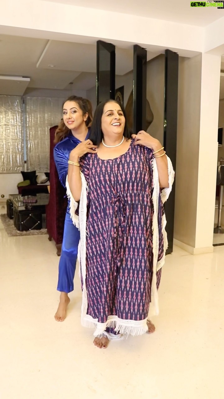 Sanjjanaa Instagram - Some reels are price less … just like this one ❤️ after I became a mother, I really realise the value of how much my parents would have gone through to bring me up … yes, it takes a lot of effort for you to gel with your parents as we all have a generation gap with them. But besides let’s remember the very reason of us even being alive or being able to humanly experience in this world and this life is our parents …. Follow mummy @anitha.reshma & my baby @princealarik ❤️ , Wearing this beautiful maternity friendly co-ord set from @momzjoy , @iamsaadkhan 📸 @anjana_anjanadeshpande 💄 @makeupbymeghamalhotra 👱♀️ Hair