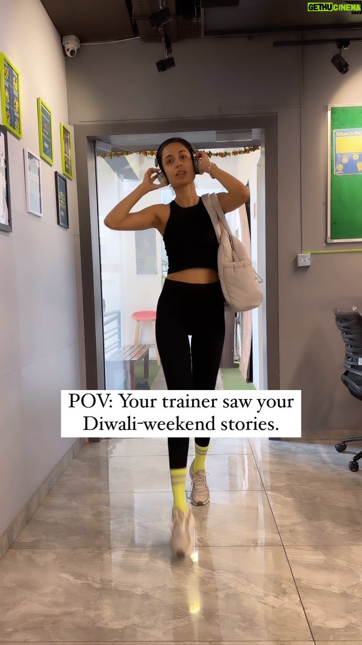 Sarah Jane Dias Instagram - I swear I only had two drinks 😬 . #diwaliweekend #trainerwoes