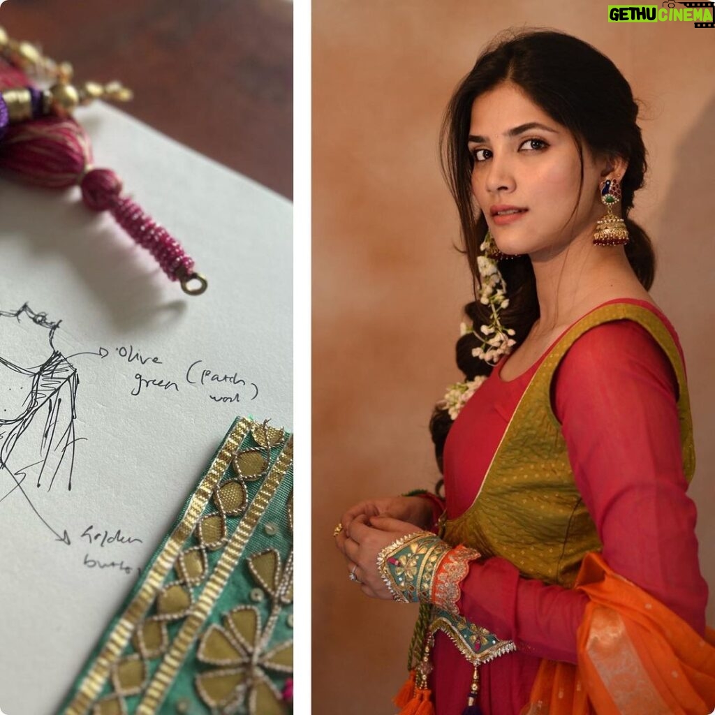 Sayli Patil Instagram - #reuse #recreate Diwali outfit planning is an exciting task. I keep mixing and matching my plain Anarkali suits with vibrant dupattas and that’s my secret to create endless stunning looks. This time, I chose my old pink suit with orange dupatta, added a stunning jacket for that extra pop of glam. Embracing this new color palette, and I'm absolutely in love with the result! :) 🌸✨ 📷 @kaustubh_gokhale