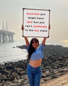 Shenaz Treasurywala Instagram - Aamras only ;) #worldcup2023 #worldcup2023🏆🇮🇳❣️ Sorry Australia 🇦🇺 Mumbai, Maharashtra