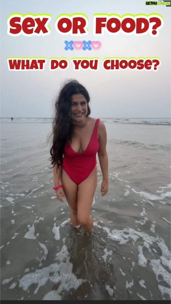 Shenaz Treasurywala Instagram - Share this video with your partners and friends and see what they choose. You may just be surprised 😲 interesting how most men in this video chose food and the women chose sex. Breaking all stereo types in this video ;) So what about YOU? Goa, India