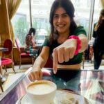Shenaz Treasurywala Instagram - This cafe is famous for being the most beautiful cafe ☕️ in the world - Gold plated interiors + Gold Plated Coffee. I realised Gold is good to look at but not good to drink. My stomach was not happy after the coffee ☕️ moral: Gold is to be worn; not to be swallowed. New York Cafe in Budapest! #newyorkcafebudapest #budapestcafe #budapestcafenewyork
