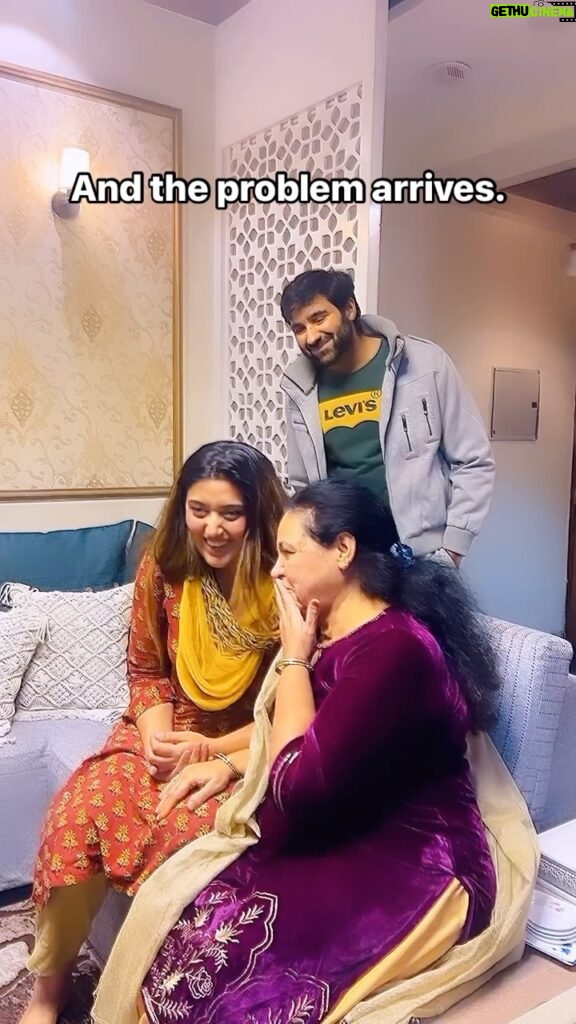 Shireen Mirza Instagram - Based on real life story! 🤕🤭 #trending #reelsinstagram #funny #family #familytime #explore #fyp #trendingnow #husbandwife #laughoutloud #shireenmirza #hasansartaj [ husband wife jokes, funny reel, mother and son bond, mother-in-law and daughter in law bond, family ] Delhi, India