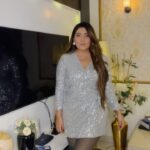 Shireen Mirza Instagram - Just finding ways to repeat my sequin dress or instead wear the same piece in different styles 😉 #newobsession You can wear it open, as a dress, off the shoulder, belted...the limit does not exist 🤌🏼 . . . . . . . . . . . #inspiration #sequindress #holidayhair #ootd #trending #reelitfeelit #newyear #cute #tutorial #longhair #shireenmirza #fashion #curvy #outfitinspiration #sequin #dress #holiday Fashion, midsize fashion, curvy fashion, holiday outfit, holiday dress, sequin blazer, style tip, fashion , new year