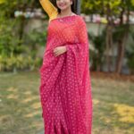 Shiva Jyothi Instagram – Life is a test, 
give it your best. ❤️❤️❤️❤️

Saree @label_dishana ❤️

#newpost #instagram #instagood #pics #jyothakka #shivajyothi #saree #sareelove