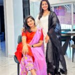 Shiva Jyothi Instagram - Same same but different 😛❤️ . . My pretty woman @iam.savithri 😘 . . Outfits by ~ @mridani_clothing ✨😍 Picture credits - @_karthik7789 😛 @ganguly_manthri 😛