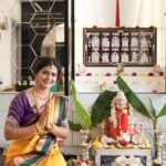 Shiva Jyothi Instagram - #varalaxmivartham2023 Saree&blouse @southtraditionalsarees Pics @thehashtag_photography Makeover @praneetha_beautymakeover #newpost #instagram #instagood #pooja #tredinational_look #saree #ammavaru #laxmidevi #blessed #thankyou #jyothakka #shivajyothi