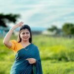 Shiva Jyothi Instagram - listen to your heart, not to people's opinions.❤️❤️ Saree @label_dishana ❤️ Pics @thehashtag_photography ❤️ #newpost #newpic #today #mondayvibes #newweek #newthoughts #happiness💕 #love #saree #sareelove #jyothakka #shivajyothi
