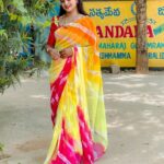 Shiva Jyothi Instagram - Making yourself happy again is the biggest comeback.❤️🤌🧿 Saree @label_dishana ❤️ Pics @thehashtag_photography ❤️ #newpost #instagram #instagood #saree #sareelove #yellow #pink #shivajyothi #jyothakka