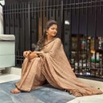 Shiva Jyothi Instagram - Life goes on with or without, whoever or whatever 😊😍 Saree @label_dishana ❤️ #newpost #instagram #instagood #mondayvibes #mondaymotivation #weekbegins #postivevibes #saree #sareelove