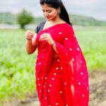 Shiva Jyothi Instagram - Promise yourself to become better everyday ❤️❤️❤️ Saree @label_dishana ❤️ #saree #sareelove #newpost #happiness #vilagevibe #jyothakka #shivajyothi