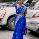 Shiva Jyothi Instagram - 💙💙💙💙 Saree& blouse @glorious_threads_by_divya ❤️❤️ Makup & hair @glamm_makeup_by_ranee ❤️ Pic @thehashtag_photography ❤️ #newpost #instagram #instagood #saree #sareelove #festival #celebration #jyothakka #shivajyothi