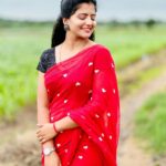 Shiva Jyothi Instagram - Promise yourself to become better everyday ❤️❤️❤️ Saree @label_dishana ❤️ #saree #sareelove #newpost #happiness #vilagevibe #jyothakka #shivajyothi