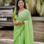 Shiva Jyothi Instagram - ❤️❤️ Saree @label_dishana ❤️ Pics @thehashtag_photography ❤️ #newpost #instagram #instagood #selflivelove #happiness #saree #sareelove