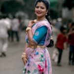 Shiva Jyothi Instagram - ❤️❤️❤️❤️ Saree @sj_trends_and_fashion__ ❤️ Makeup &hair @glamm_makeup_by_ranee ❤️ Pics @thehashtag_photography ❤️ #newpost #instagood #instagood #saree #sareelove #selflove #festival #celebration #happiness #jyothakka #shivajyothi