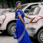 Shiva Jyothi Instagram - 💙💙💙💙 Saree& blouse @glorious_threads_by_divya ❤️❤️ Makup & hair @glamm_makeup_by_ranee ❤️ Pic @thehashtag_photography ❤️ #newpost #instagram #instagood #saree #sareelove #festival #celebration #jyothakka #shivajyothi
