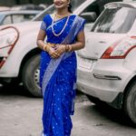 Shiva Jyothi Instagram - 💙💙💙💙 Saree& blouse @glorious_threads_by_divya ❤️❤️ Makup & hair @glamm_makeup_by_ranee ❤️ Pic @thehashtag_photography ❤️ #newpost #instagram #instagood #saree #sareelove #festival #celebration #jyothakka #shivajyothi