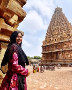 Shobanaa Uthaman Instagram - தஞ்சைப் பெருவுடையார் கோயில்🙏📍 . . . #thanjavur#thanjaiperiyakovil#brihadeeswarartemple Brahadeeshwara Temple, Thanjavur