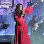 Shreya Ghoshal Instagram - Thank you @sionnahpretcouture for the beautiful outfits you have done for me from my concerts tours to Indian Idol shoot💚♥️🩷 Jewellery: @azotiique Stylist: @stylebysaachivj Asst.: @styledbynikinagda @sanzimehta777 Credits for the green lehenga look- Photographer: @yashpawarr07