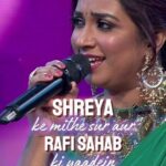 Shreya Ghoshal Instagram - Shreya ne Rafi ji ko tribute diya jo har dil ko chhu-sa gaya. Dekhiye #IndianIdol, Rafi Sahab special, aaj raat 8 baje, sirf #SonyEntertainmentTelevision par. @shreyaghoshal @kumarsanuofficial @huseinkk @vishaldadlani @fremantleindia @ipiyushpanwar @javedali4u #IndianIdol14 #EkAwaazLakhonEhsaas