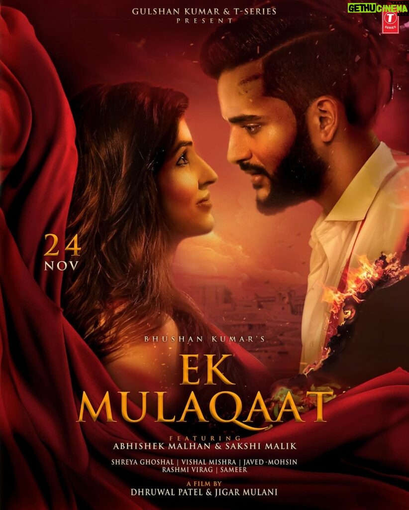 Shreya Ghoshal Instagram - How far will you go love? ❤‍🔥👩🏻‍❤️‍👨🏻 #EkMulaqaat Story unveils on 24th November Excited for our new song with the amazing @javedmohsin_official @vishalmishraofficial #tseries #BhushanKumar @tseries.official @fukra_insaan @sakshimalikk #Sameer @dhruwal.patel @jigarmulani
