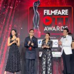 Shriya Pilgaonkar Instagram - About last night 🥂 @filmfare #FilmfareOTTAwards2023 🖤❤️So happy to see these deserving , incredible performers & storytellers shine and win .Big love @rajshri_deshpande @amrutasubhash @tillotamashome @konkona @vasanbala @sanyamalhotra_ @karishmaktanna @rahulchittella @bajpayee.manoj & many more ! Also @mrfilmistaani & @kubbrasait living for this host Jodi on stage Team🌹 Shot by @palashsverma @stillstudios Styled by @bombaebyaisha Outfit @sameermadan_official Jewellery @goldenwindow @ascend.rohank Heels @londonrag Makeup artist @makeupbyravi09079 Hairstylist @darshanamule #filmfarenomination #classic #stylefile #ootn #shriyapilgaonkar #Blackdress #Pearls #filmfareottawards2023