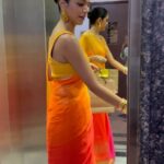 Shriya Pilgaonkar Instagram - I call this the sunrise-sunset saree 🍊 🍋 Day 2 Promotions #DryDay @primevideoin streams 22nd December Halla macha Diya ❤️‍🔥Thank you for the love ! College festivals make me so nostalgic . Had a wonderful day chatting and dancing with the students ! 🥂 📹@ikshitpatel Hair @darshana.mule Makeup - yours truly Styled by @supriyapilgaonkar Earrings and rings @misho_designs #Promotions #DryDayonPrime #Ootd #Saree