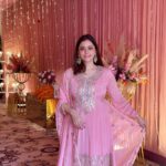 Shruti Sodhi Instagram - No day wedding is complete without that baby pink suit 🩷 #shrutisodhi #pink #winterwedding #guntazsilkstore