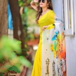 Shrutika Instagram - My most favourite three in our latest collection "moodswings " @thariibyshrutika www.thariibyshrutika.com (link in bio) The b/w embroidered pretty bow saree called "Dramaqueen" The 7 wonders of the world on our bright lemon yellow mulmul cotton called "whimsy wonder" And the striking black n orange saree called "rollercoaster" Are my personal favorites !! We try and bring out speciall designs for the special you ,that u cannot find elsewhere! Because u are unique ; the designs for u should b unique! Personally designed by me @shrutika_arjun for u with lots of ❤️ #saree #fashion #love #designs #festivecollection #instafashion