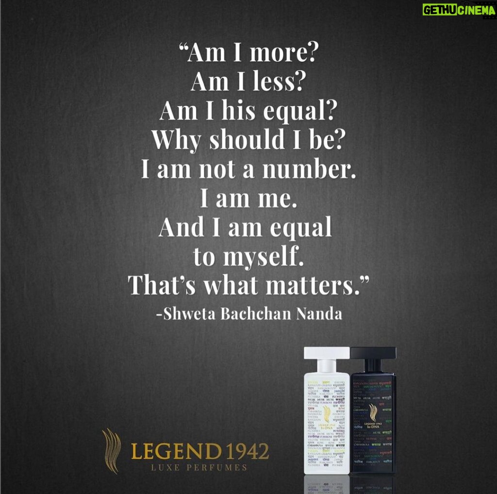 Shweta Bachchan Nanda Instagram - This women's day, do something special, acknowledge yourself, treat your achievements, I know I will. Celebrating Women’s Day with Legend 1942, In DNA fragrance #CelebrateYourself #internationalwomensday #legend1942 #perfumes #happywomensday #womensday2023 #InDNA #favouritefragrance #amitabhbachchan #curated #fragrances #smellgood #theenergyofyou #legend1942perfumes #happywomen #strongwomen