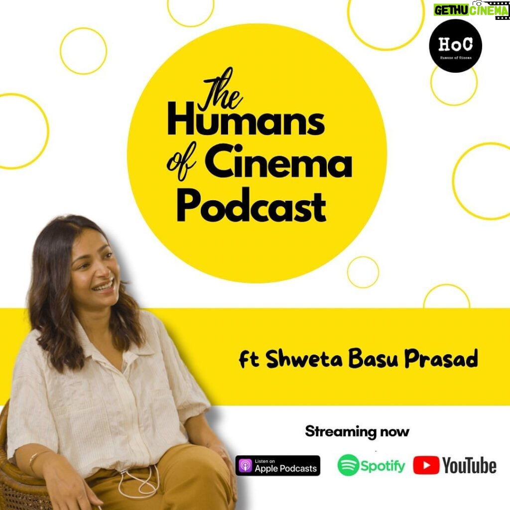 Shweta Basu Prasad Instagram - Simping over cinema in the new episode of The Humans Of Cinema Podcast with @shwetabasuprasad11 , where we talk about film festivals, making your first film, favourite fils, Shabana Azmi and a lot more. Link in bio.