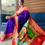 Shweta Mahadik Instagram - Handpainted with love…. #sareelove