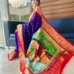 Shweta Mahadik Instagram - Handpainted with love…. #sareelove