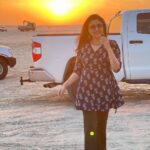 Sija Rose Instagram - This one tags to one of my memorable trips. The sunset hangs on a cloud Leaving ripples of light I stand in awe Watching you paint the sky As you say goodbye! . 📷 @itzme_adhil_official Thank you @dune_troopers for a wonderful desert adventure Sealine, Qatar
