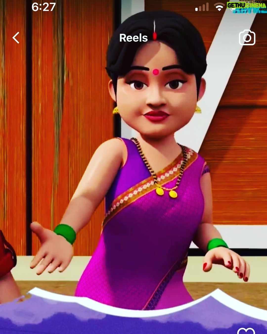 Sonalika Joshi Instagram - I m a big fan of Animation,&Great to see this lovely character (MADHAVI) in that form☺️🤗.Feeling proud,grateful &very very very Happy😃.Thank you All for your great love ❤️.🙏🏻. #instagram #taarakmehtakaooltahchashmahnfp #tmkoc #tvshow #tv .image -screenshot