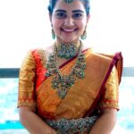 Sonia Singh Instagram - Gorgeous @soniya_singh31 in our exclusive handcrafted victorian nakshi collection made with the finest CZ’eds and finished off with 22k gold micron plating. The craftsmenship involved in carving each temple motif is an indication of the quality we promise to offer. Call or message us on +91 8669626666 to shop online.