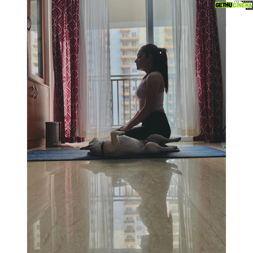 Sonia Singh Instagram - My yoga partner is better than yours. And that cute Savasana is the proof 🥹🥰