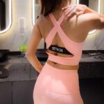 Sonyaa Ayodhya Instagram - @strch.in use my code : Sonya15 . . . #Gymwear #pink #love #pilatesgirl