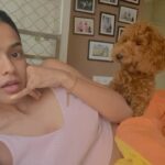 Sonyaa Ayodhya Instagram – ‘Walky walky’ without Charles🤣 @sonyakabetacharles #puppy #poodles #dog #lovers